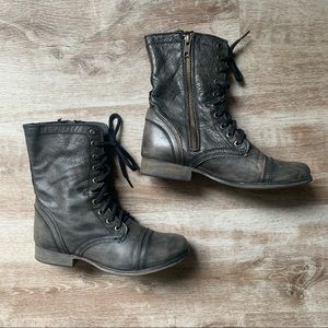 Steve Madden leather combat boots